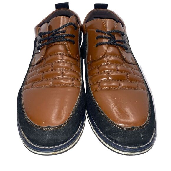 GATSBY Men’s Sz 15 AA Black Suede Brown Leather Oxford Orthopedic Loafer Shoes - Picture 2 of 8